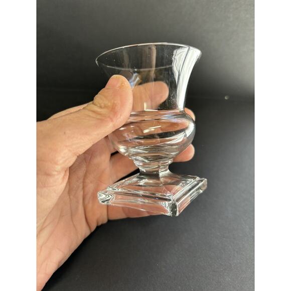 SET OF 5 DUNCAN & MILLER Alden GLASS Juice Oyster Fruit Cocktail Square Pedestal - Picture 4 of 7